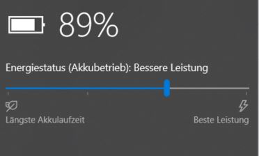 Akku Einstellung